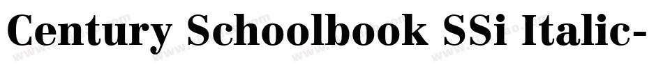 Century Schoolbook SSi Italic字体转换